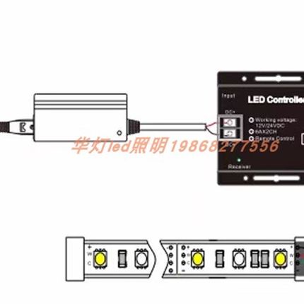 触摸调光器led灯条无线色温控制器低压灯带七彩单色双色调光调色