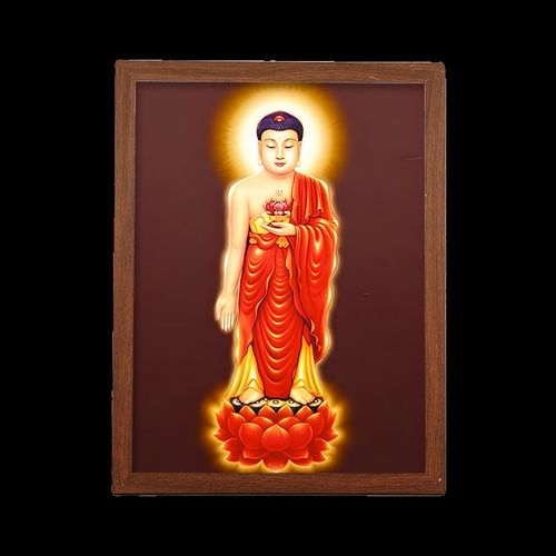 佛像挂画南无阿弥陀佛画像家用立体释迦牟尼佛画供奉相框摆台佛陀