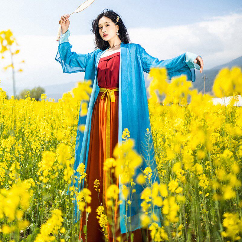 【念关山】敦煌汉服改良宋制开衫女长款秋吊带收腰雪纺半身裙套装,女装/女士精品,时尚套装,淘宝优惠券,粉丝福利购,淘宝优惠卷