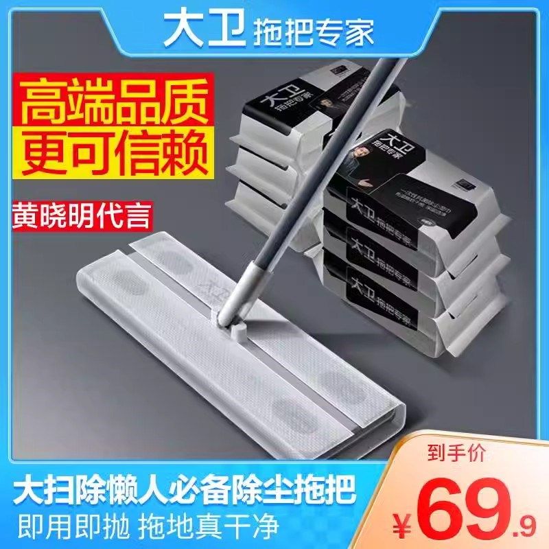 大卫一次性静电除尘拖把拖把免手洗懒人拖地神器平板拖把干湿两用,家庭/个人清洁工具,静电除尘拖把,淘宝优惠券,粉丝福利购,淘宝优惠卷