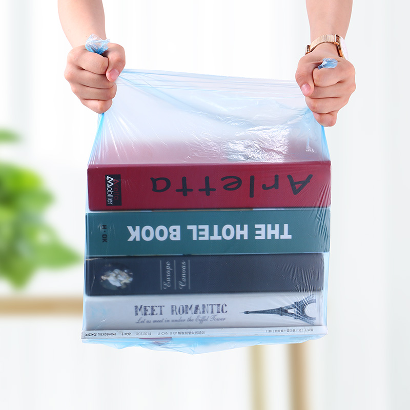 400只垃圾袋家用厨房加厚黑色宿舍塑料袋一次性中大号平口式卷装