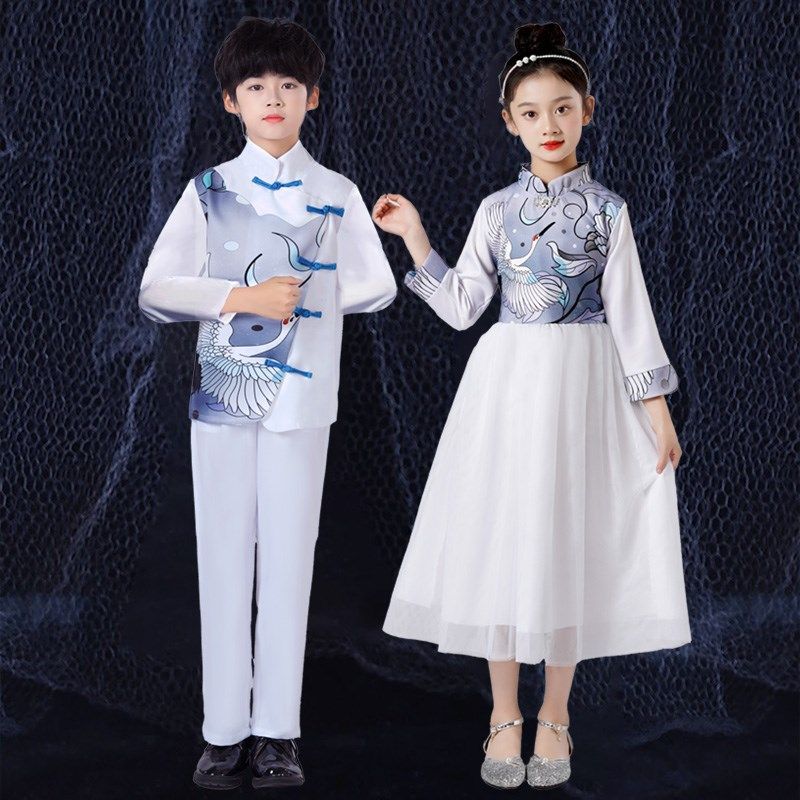 儿童中小学生合唱演出服幼儿园诗歌朗诵比赛演讲表演服中国风礼服,童装/婴儿装/亲子装,儿童演出服,淘宝优惠券,粉丝福利购,淘宝优惠卷