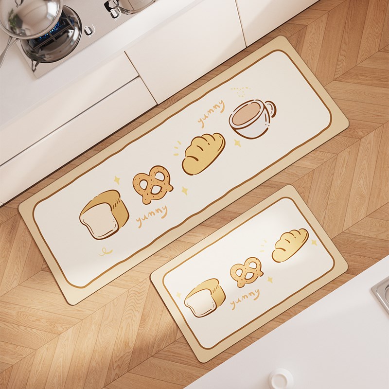 厨房地垫防滑吸油硅藻泥吸水垫子家用免洗可擦脚垫子门口地毯吸水