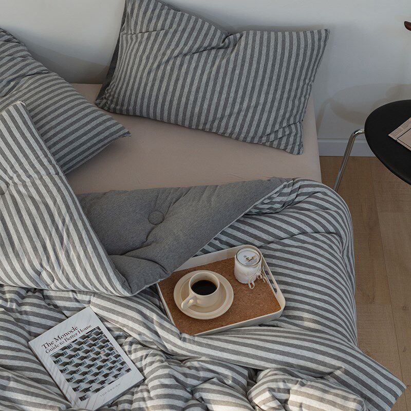 A类全棉针织棉加厚保暖被芯 亲肤天竺棉冬被纯棉被褥双人春秋被子