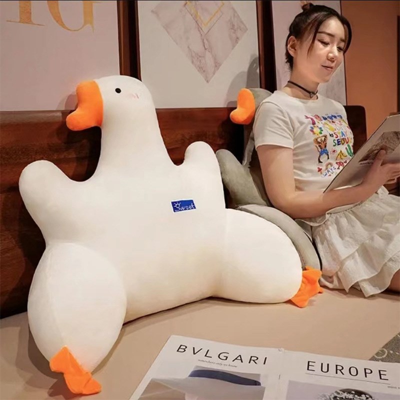 卡通大白鹅可爱靠枕靠垫大鹅腰靠护腰抱枕礼物抱枕