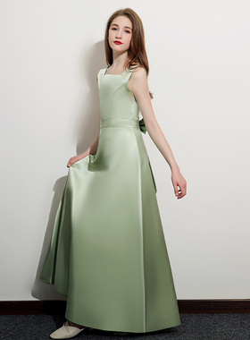 儿童十岁生日宴会简约气质公主裙女大童小提琴演奏钢琴演出晚礼服