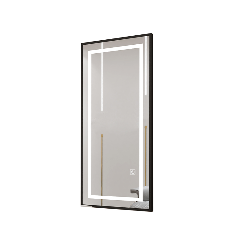 理发店镜子网红带灯美发镜发廊潮款化妆专用壁挂墙简约LED落地镜