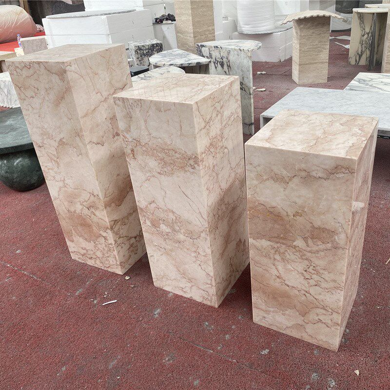 大理石立柱底座摆台摆件展示台玄关落地雕塑天然石材基座装饰石柱,家居饰品,落地摆件,淘宝优惠券,粉丝福利购,淘宝优惠卷