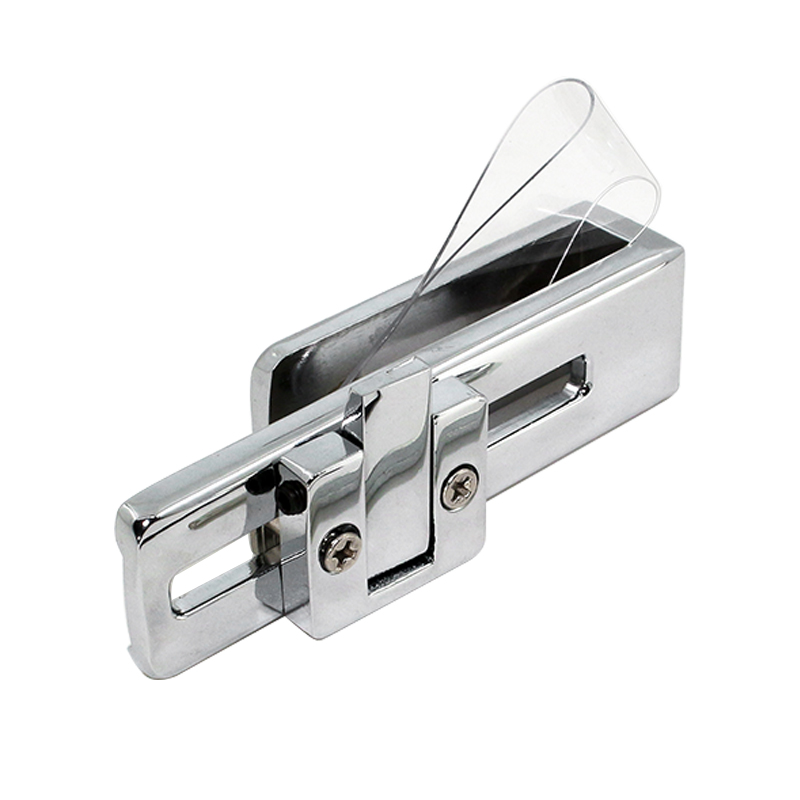 淋浴房配件浴室玻璃移门锁扣隔断门推拉吊滑玻璃门锁免开孔玻璃锁