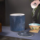 100斤腌菜肉密封罐 加厚防潮防虫景德镇陶瓷米缸油面粉桶10
