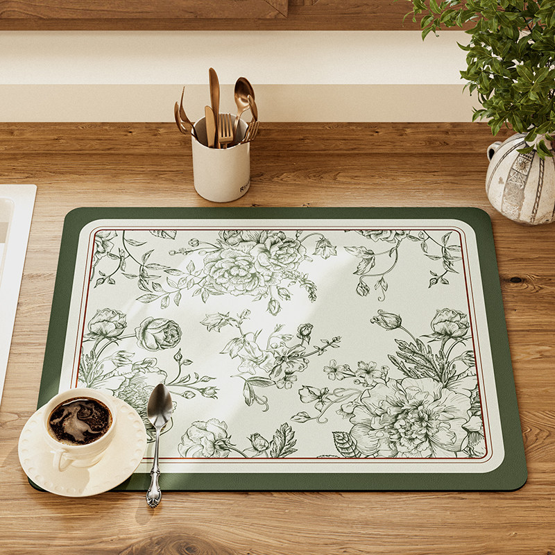 塔利亚厨房矽藻泥吸水沥水垫咖啡机水杯餐桌台面碗盘静音免洗桌垫,居家布艺,厨房地垫,淘宝优惠券,粉丝福利购,淘宝优惠卷