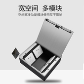 304不锈钢地插座隐藏式 4位86面板五孔地板插座 镶嵌大理石瓷砖可装