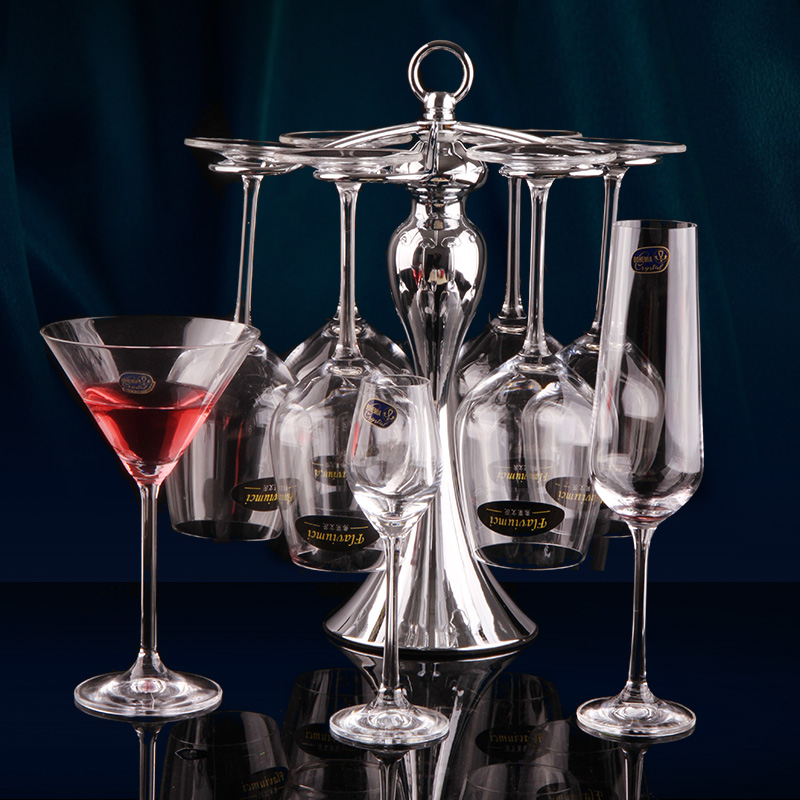 弗莱文茨不锈钢红酒杯架可挂6只杯高脚杯架大号酒架铁艺只含酒架