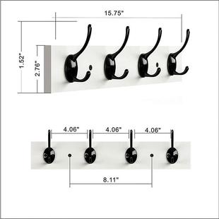 木质复古墙上木质挂衣架卧室壁挂式衣帽置物架墙壁衣帽挂钩架