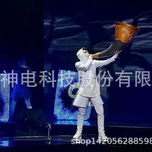 万圣节表演服LED视觉透明旗帜双面发光显示屏折叠显示屏防水人偶