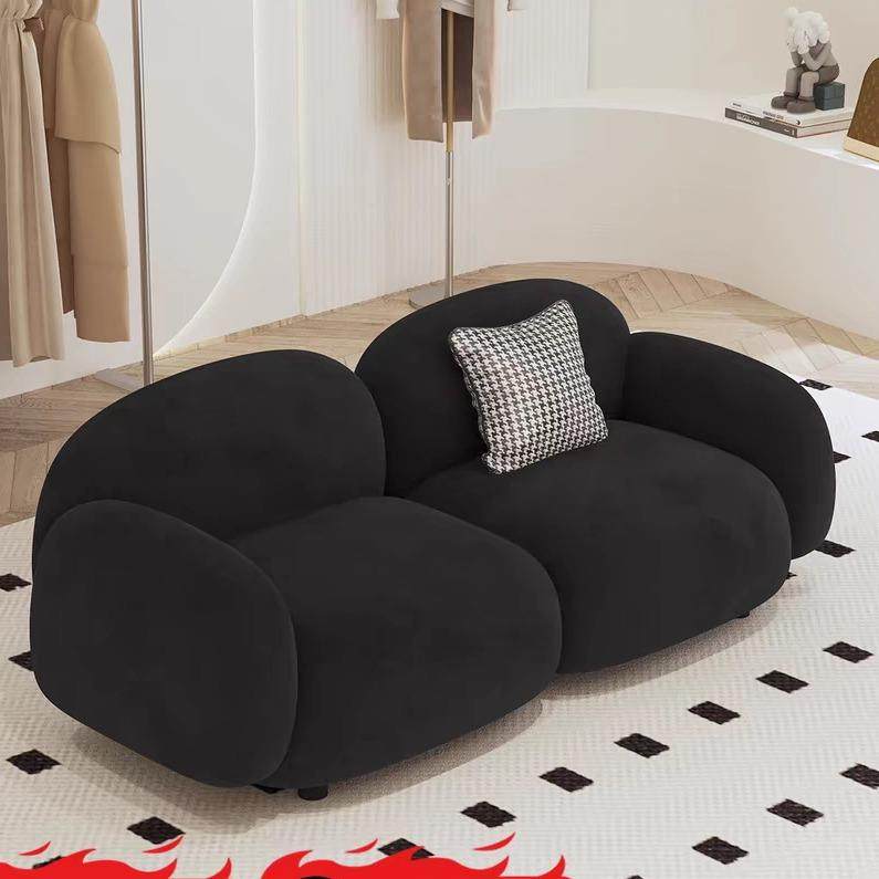 奶油风懒人沙发双人黑色卡座公寓美甲店休闲座椅女装店休息凳子,农用物资,其他肥料,淘宝优惠券,粉丝福利购,淘宝优惠卷