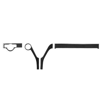 适用于07-10年奔驰老C级W204中控仪表台大灯开关框碳纤维贴纸内饰