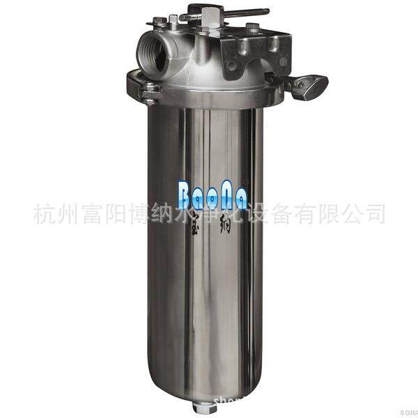 供应宝纳不锈钢前置过滤器单芯过滤器精装卡箍式不锈钢滤瓶超滤