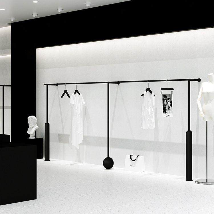 服装店上墙壁挂式衣架黑色陈列架铁艺专用男女装店落地衣服挂衣架,工业油品/胶粘/化学/实验室用品,其他实验室设备,淘宝优惠券,粉丝福利购,淘宝优惠卷