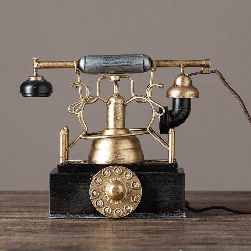 复古老式电话机模型小摆件80年代怀旧物件家居装饰品拍照民国道具