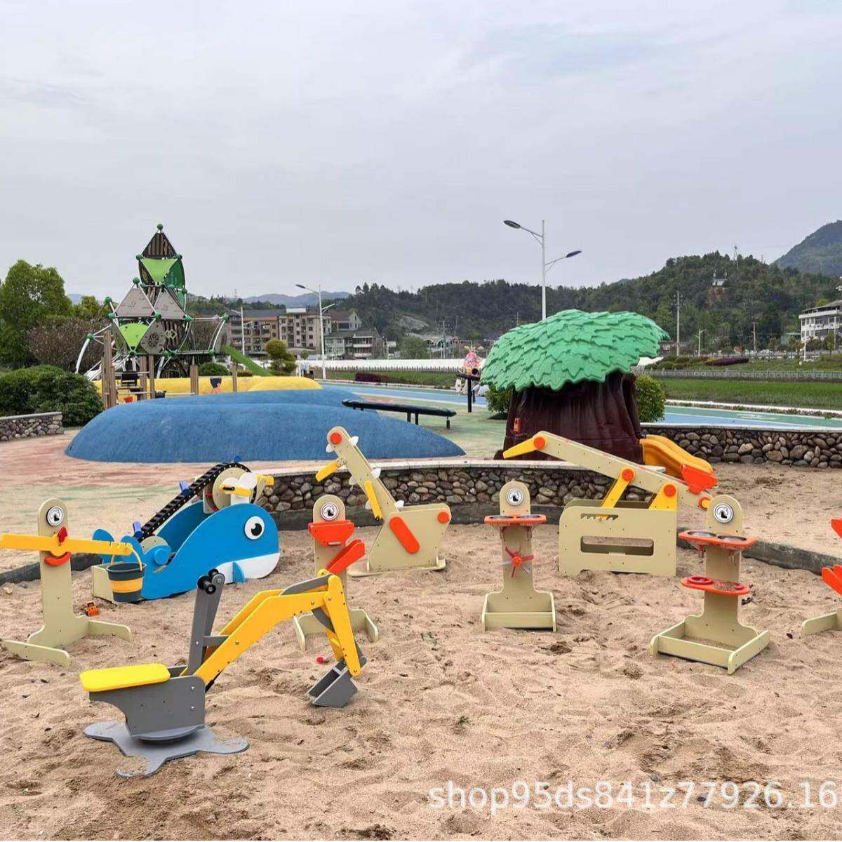 幼儿园沙水区戏水玩具儿童户外沙池玩水沙水游戏天平挖沙筛网