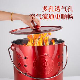 金桶纯不锈特钢家无烟厚清明烧钱纸炉火HLP盆金烧炉用桶加厚耐烧