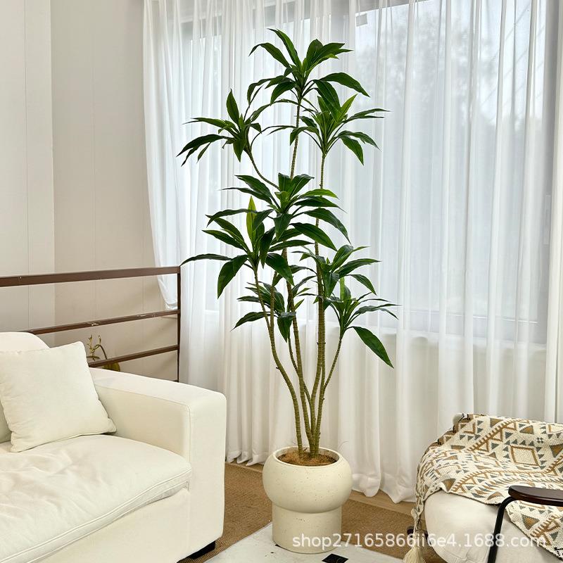 楼夏家仿真内绿植盆栽室客发厅地楼夏花花高端轻奢落仿生植物沙旁
