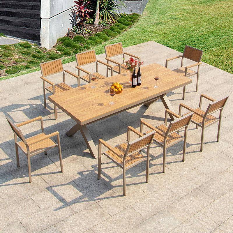 天户外塑木桌椅庭院防质腐木水ZZV防防晒露阳台室外休闲花园桌椅