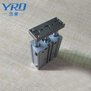 轴岳荣带导气缸MGPM63-10-33620-30三杆三气缸MGPL630-40-50-75杆