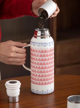 miin家壶316不DUQ锈钢焖茶壶老白茶皮陈焖泡壶智能温显万佛保温传