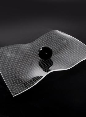 MC-TY-32奢亚克力透明网格果盘样板房客售楼面部书轻房厅餐厅桌软