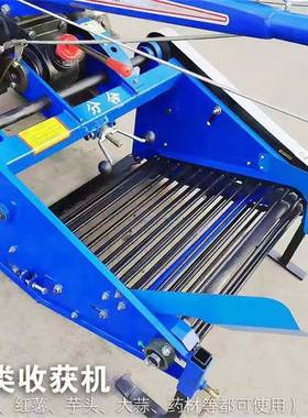 用花大农棚土豆收获机自筛土红薯芋头挖获机手CID动扶式大蒜生摘