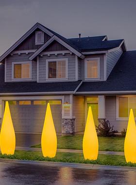 户庭外LTM-64156ED灯发光柱彩景观院草坪圆柱炮弹水滴路七引灯落