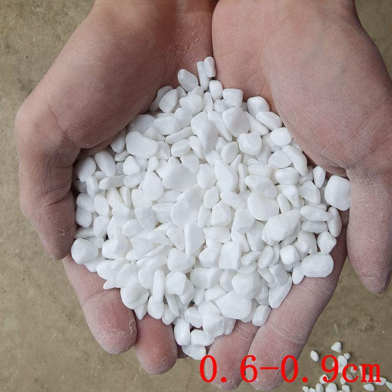 796鹅卵石天然小石头装雨花子石白石色小石子白花盆盆栽多肉饰铺