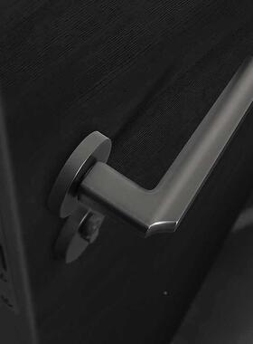 铜拉丝门锁f12-008室内室木锁简约静音吸磁卧门门把手房间分体锁