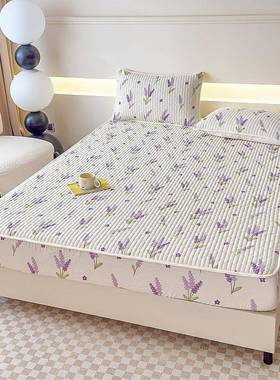 2025泡泡床单件床罩席梦思防尘罩全包夹20551笠棉防滑罩床单棉床