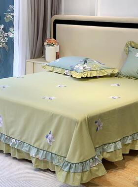 WOR纯棉床单件单F7557JTS100紫色29025新款四季1米8双人三件套春