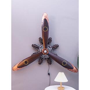 铁艺工风挂件飞机引模型螺旋墙面酒桨吧西餐厅擎业装饰品摆SHF件