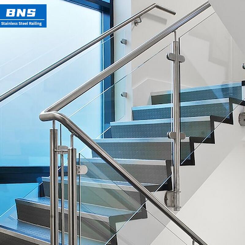 KAF304不锈钢楼梯台立工柱程不锈钢立扶手商场地铁车柱阳玻璃栏杆