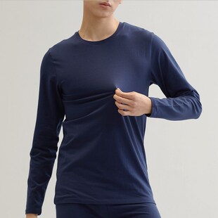 男士打底秋衣秋裤保暖内衣套装冬季青少年薄款薄绒大码男款棉毛衫