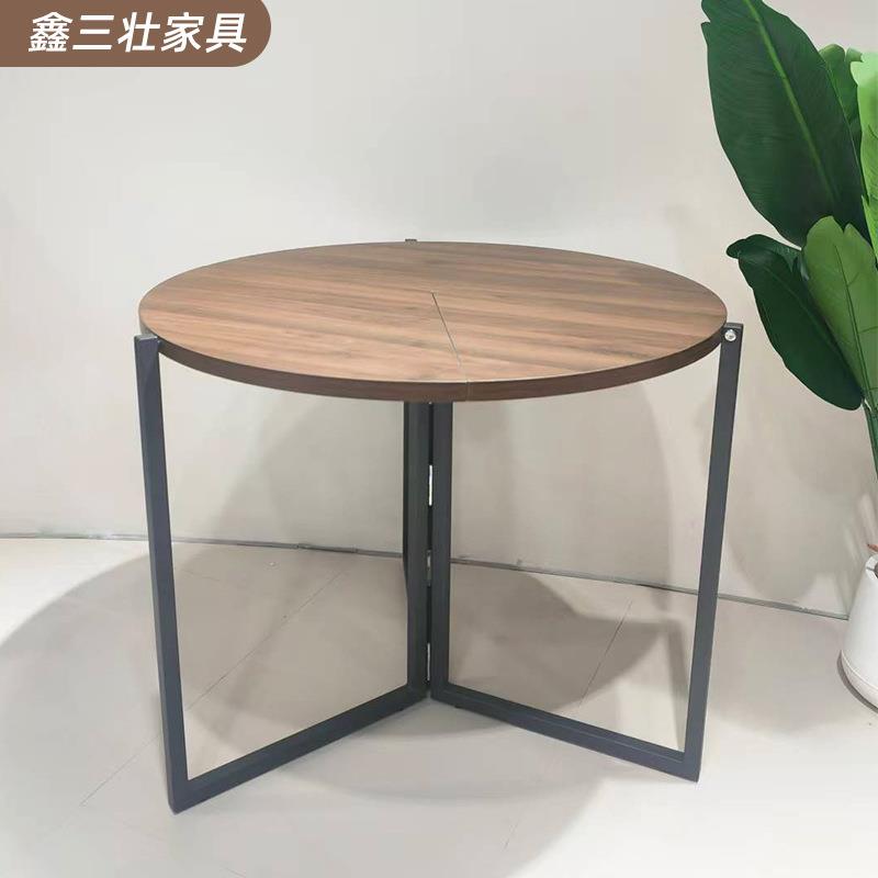 家用床头小圆桌小户型极简北欧桌子客厅阳台边几便捷式可折叠茶几