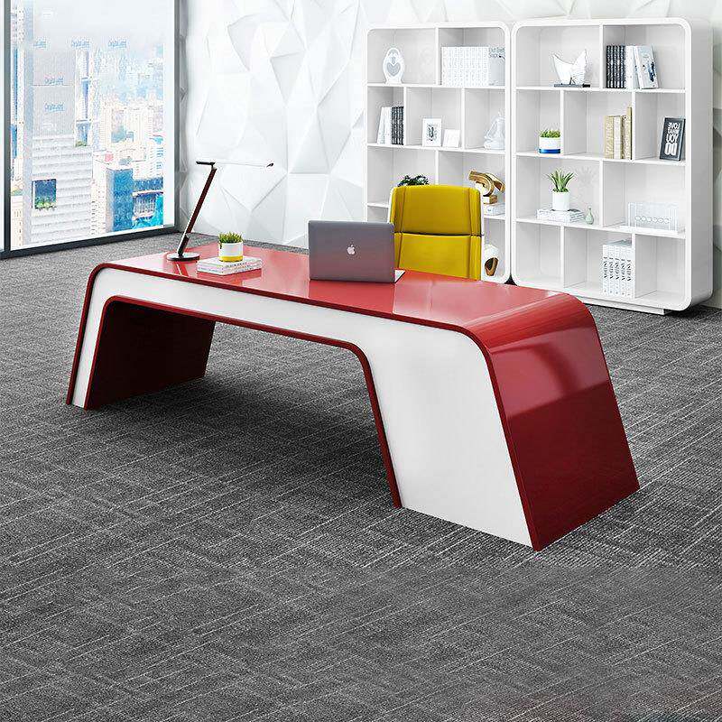 红设计款老板桌时尚1.6m米办公桌总裁桌主管桌经理桌大班台桌