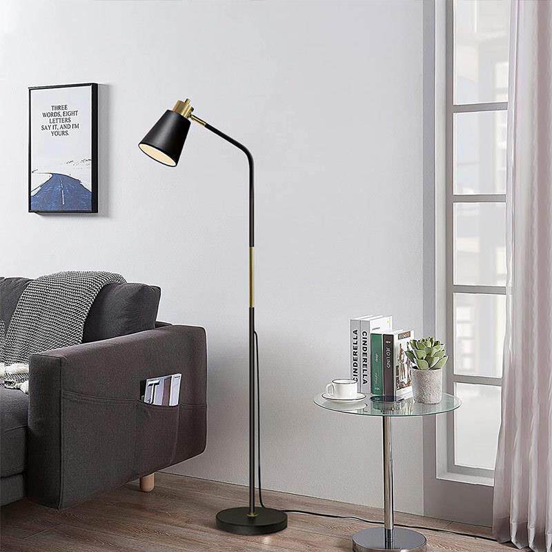 现代简约美式落地灯可调节高度方向客厅卧室书房跨镜立灯具