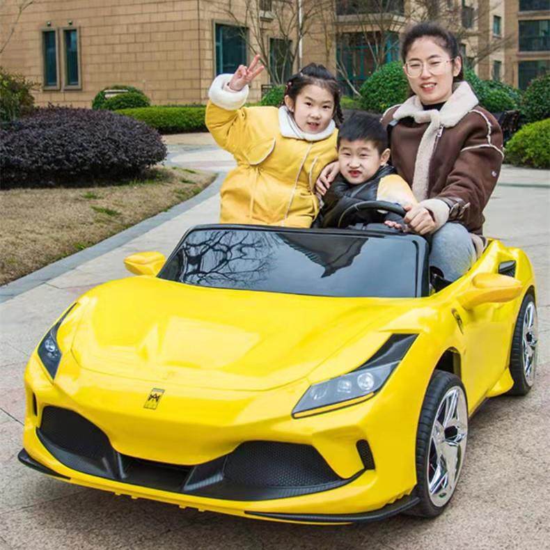 新款儿童电动汽车四轮大人遥控双人跑车小孩宝宝玩具车可坐人