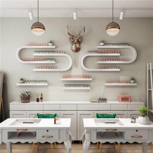 美甲店美甲展示架铁艺U型美甲架挂墙壁挂甲油胶货架美甲置物架子