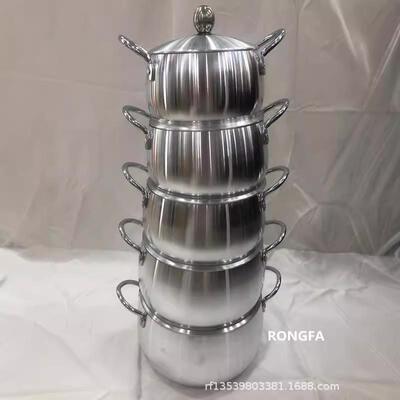 非洲外贸套装锅10件套铝锅涨型RONGFA