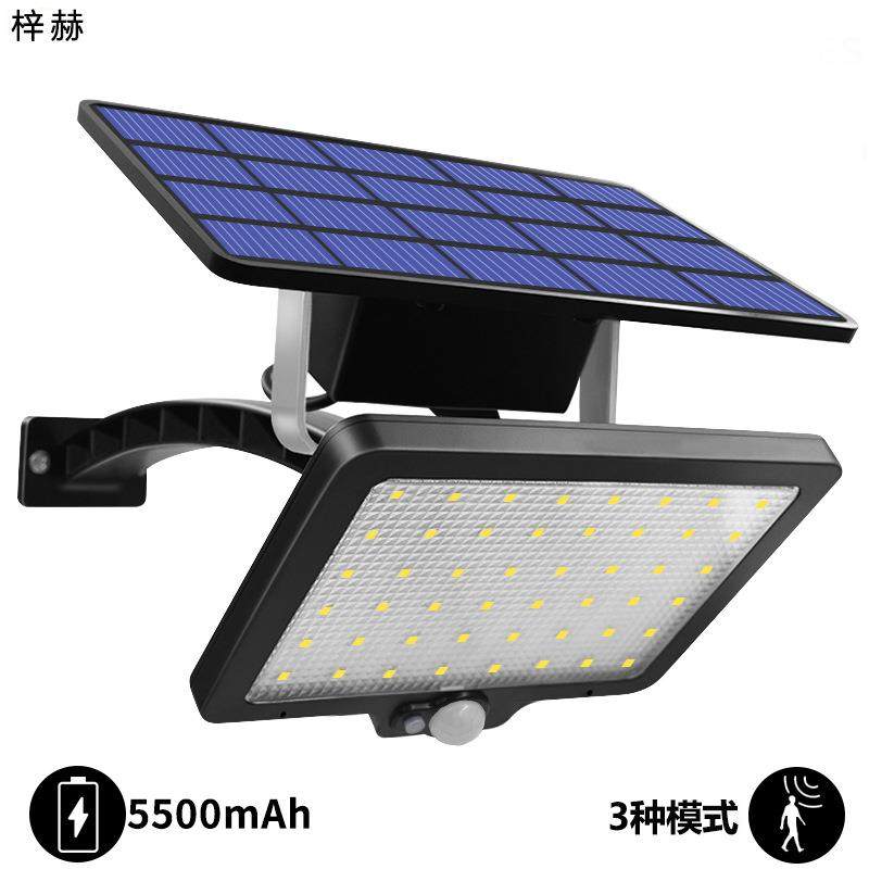 2022升级感应太阳能灯户外庭院灯LED农村过道两种安装方式小路灯