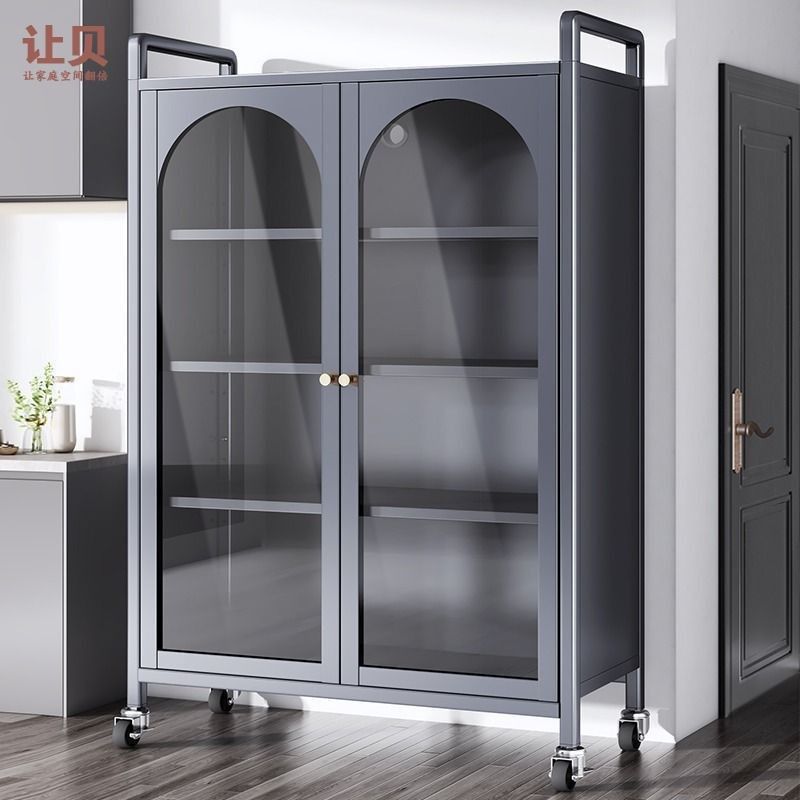 加深防尘置物架家用钢化玻璃门收纳可调节大容量厨房微波炉储物柜,家装主材,置物架,淘宝优惠券,粉丝福利购,淘宝优惠卷