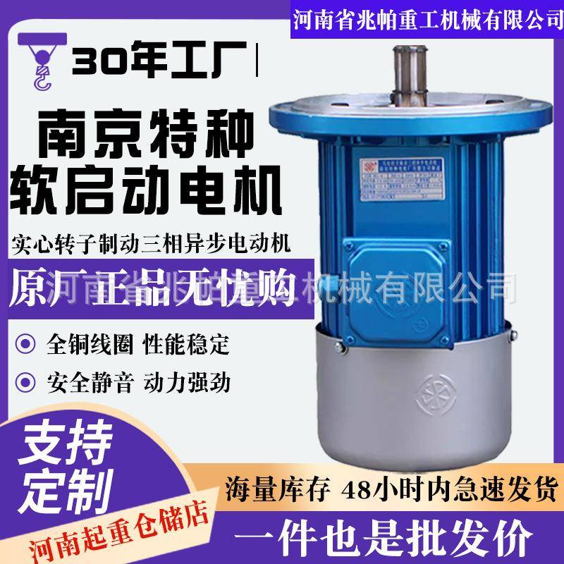 南京特种电机大车运行电机0.8KW1.5千瓦2.2kwe90l-4软启动电机