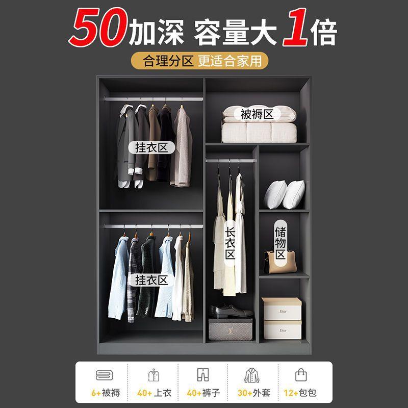奢玻璃衣柜家代用卧子室欧式柜储物柜现简约大容量收纳柜XRH轻大